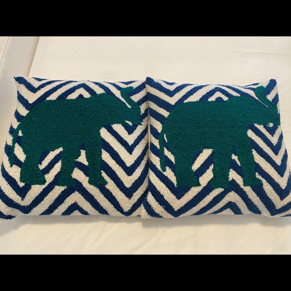 Needlepoint Elephant Pillows - Picture 5 of 5